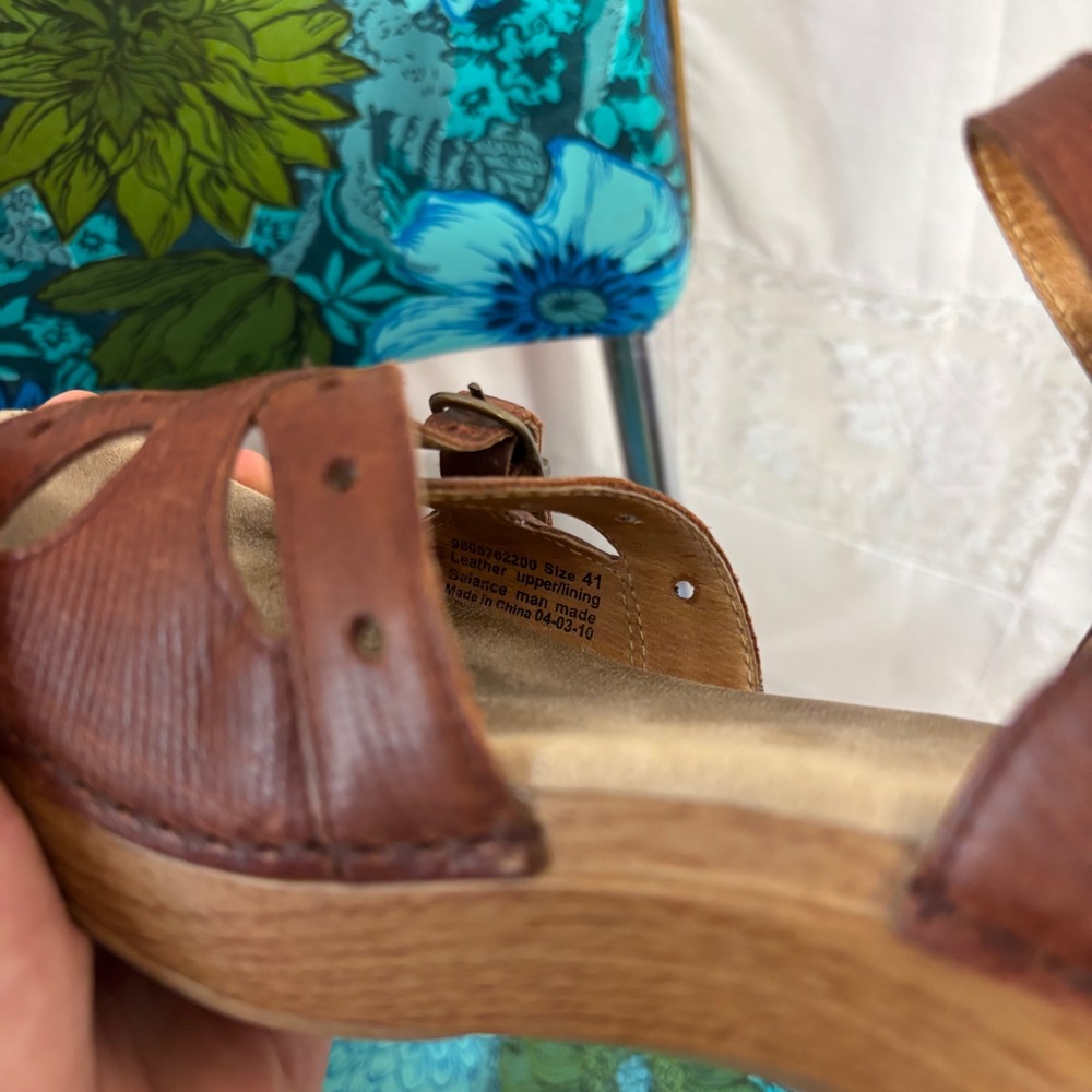 Dansko Cognac Brown Leather Boho Sissy Sandals Women's EU Size 41 US 10.5-11 - Picture 9 of 10
